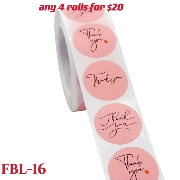 4 rolls of Thank you stickers-#FBL-20 - Picture 11 of 15